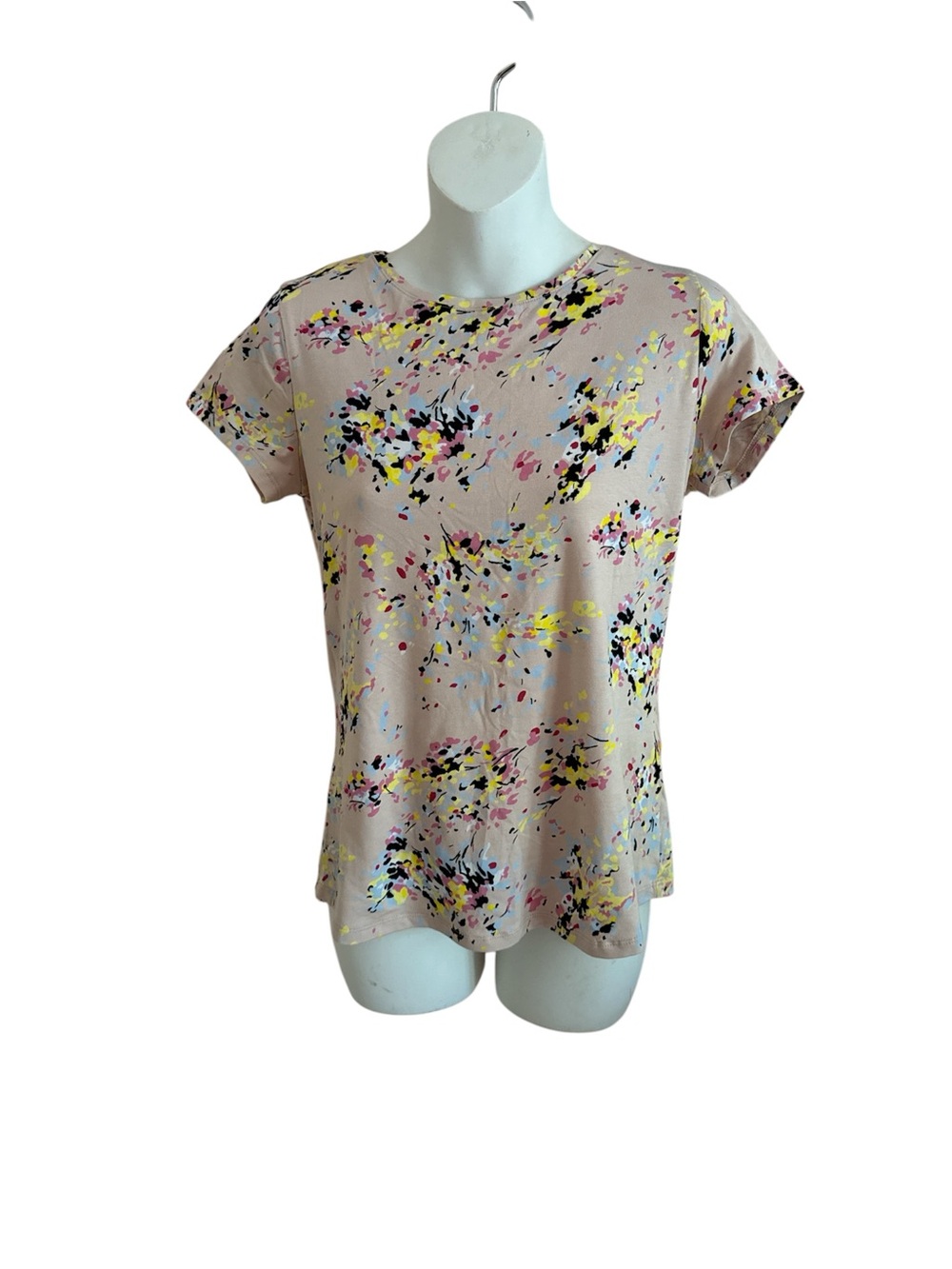 Short Sleeve Blush Pink Floral Splash Tee